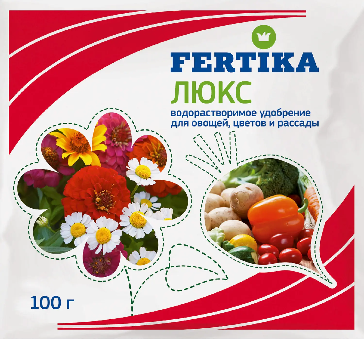 Фертика водорастворимое Люкс кристаллический, пакет 100 г (финский)