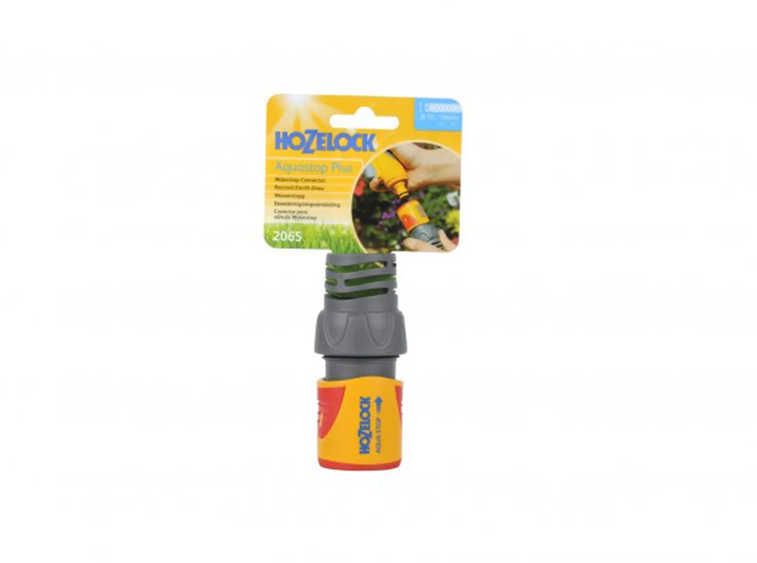 Hozelock 2065 Коннектор aquastop Plus (15 мм + 19 мм), шт