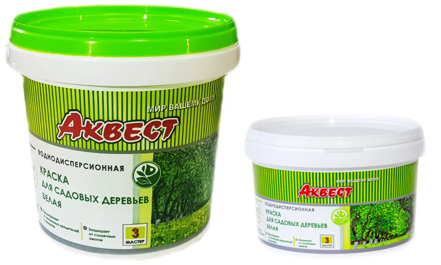 Садовая побелка (жидкая, акриловая, высокопрочная), 1,3-1,4 кг