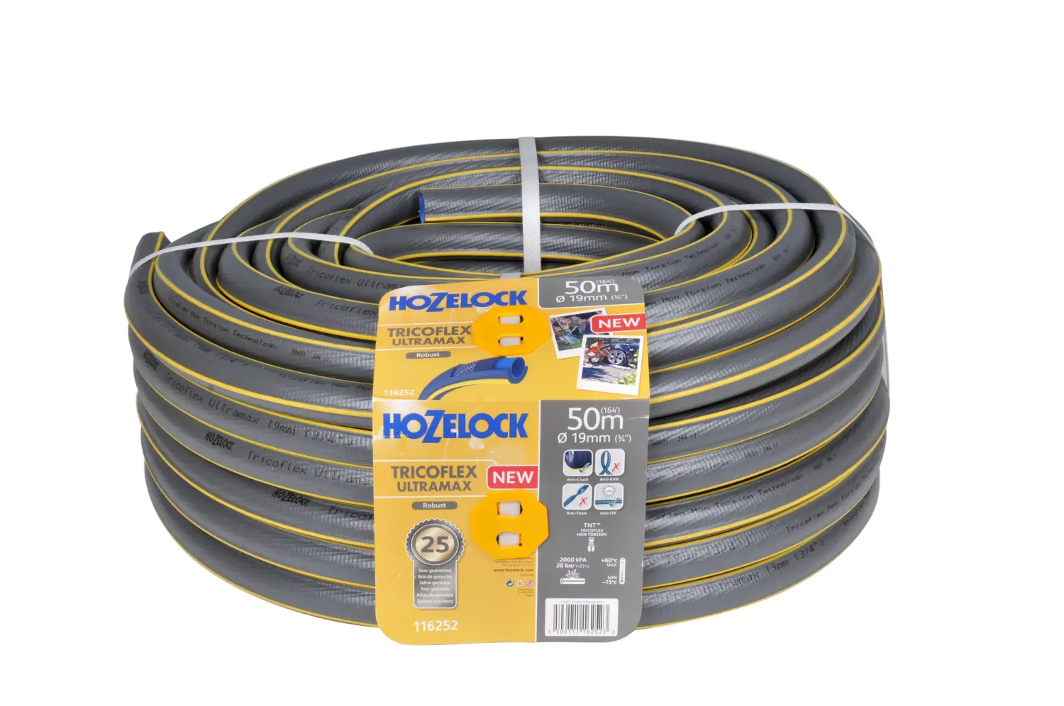 Hozelock 116252 Шланг TRICOFLEX ULTRAmAX(5 слоев) 19 мм*50 м, шт