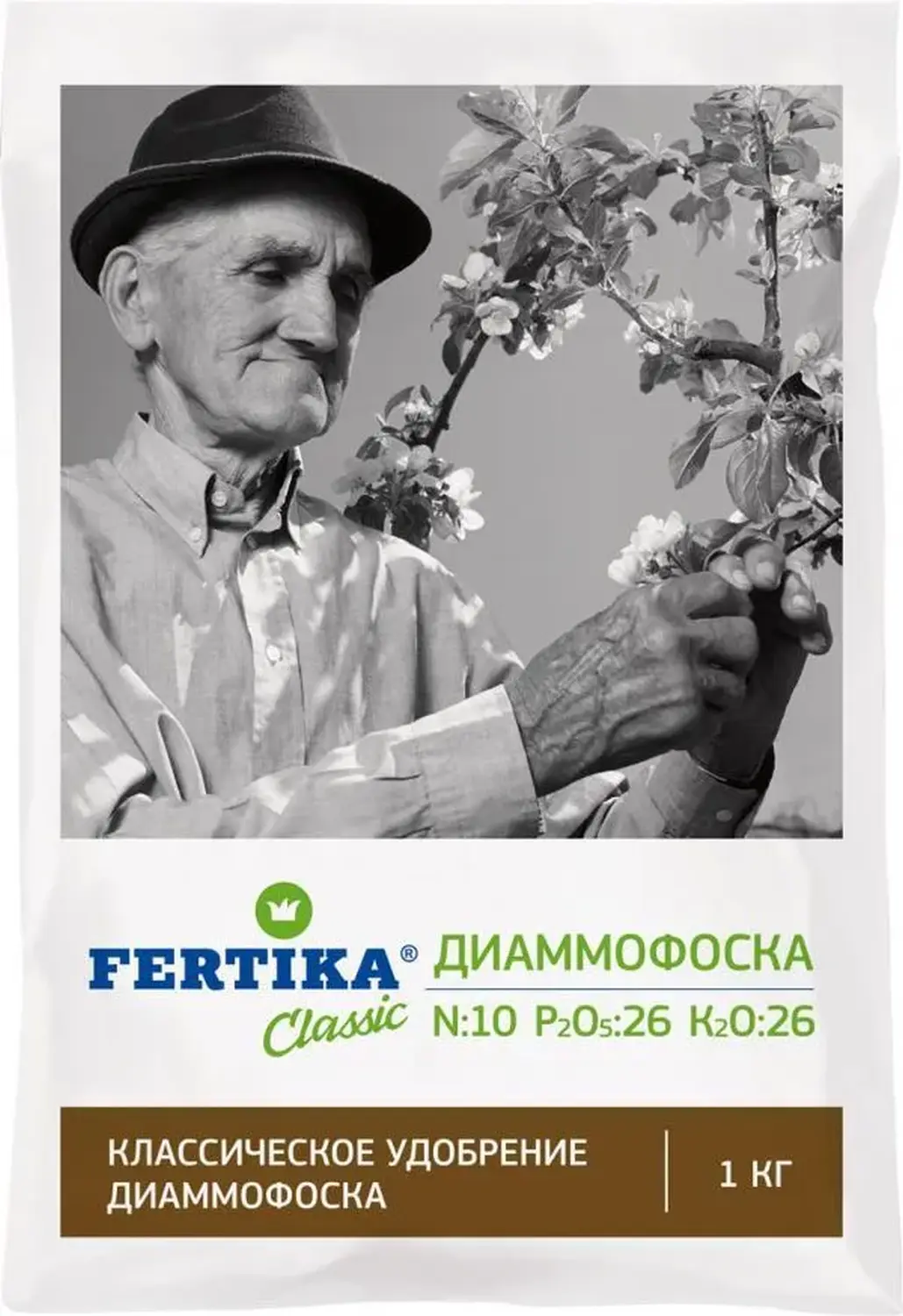 Фертика классическое Диаммофоска (N-10%, P2O5-26%, K2O-26%), 1 кг