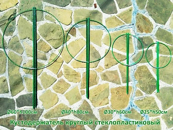 Опора для цветов (круглая, разъемная), композитная, h 100 * Ø 60 см, шт