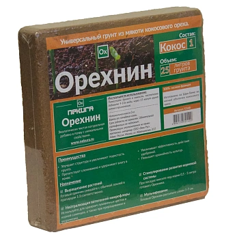 Nekura Грунт кокосовый "Орехнин 1", фр 100% - менее 1мм, 25 л