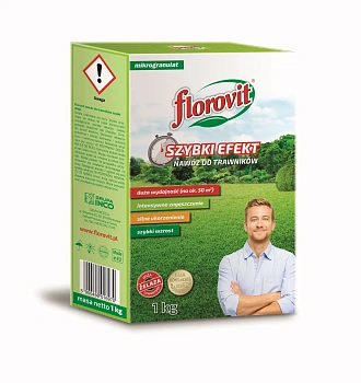 Florovit гранулированный быстрого действия для газонов, коробка 1 кг
