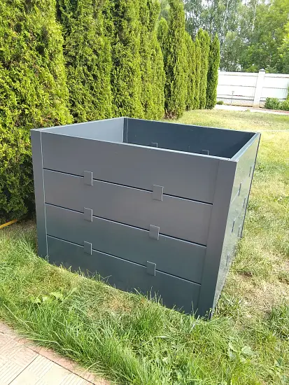 Компостер фактурный, графит,  800 л, уп