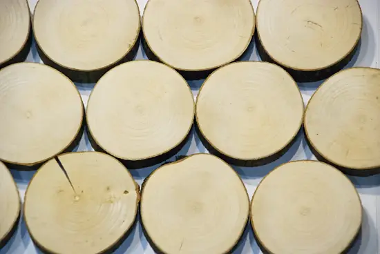 Спилы поквадратно клен шлифовка С корой, (Ø 2-15см, h 1,5-2см), м.кв.
