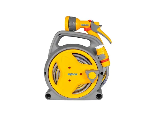 Hozelock 2425 Катушка Мини Pico Reel со шлангом и комплектом фитингов (7,5 мм*10 м шланг, 3 коннектора, пистолет-распылитель), шт