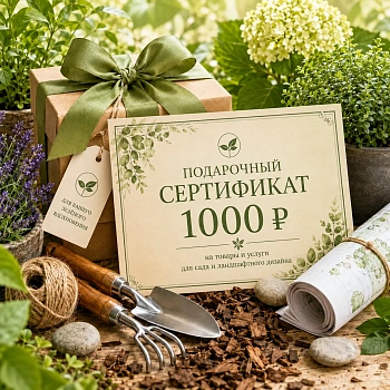Подарочный сертификат "Мульча.рф"  1 000 руб.